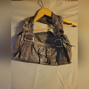 Fossil Brand Multiple Pocket Brown Leather Shoulder Bag